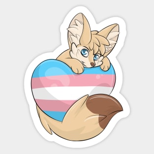 Trans-Flag with a Fennec Fox Sticker